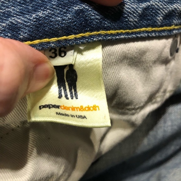 Paperdenim&cloth Men Jeans Sz 36X35 Buttonfly Light Wash Denim 2-GTS-13 Metro 3 - Picture 9 of 11